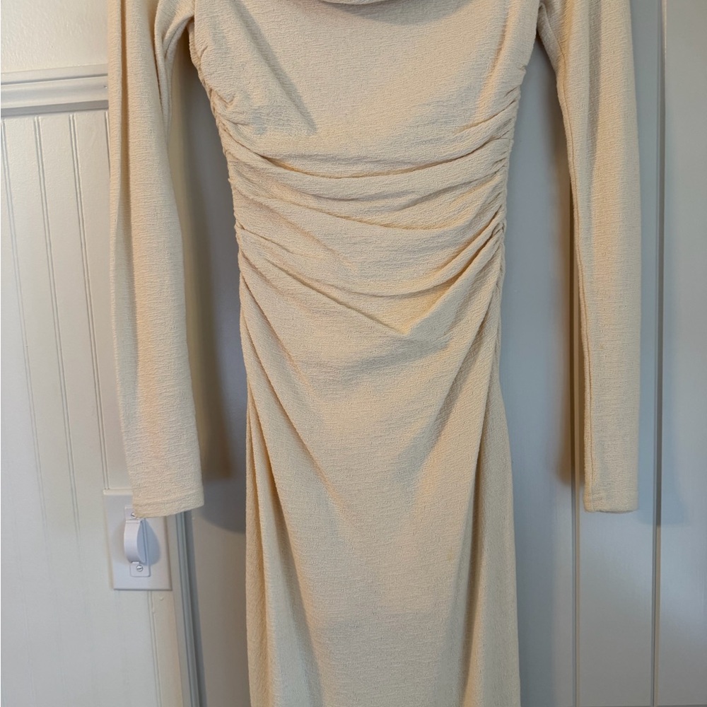 Shona Joy Beau Off Shoulder Twist Front Midi Dress